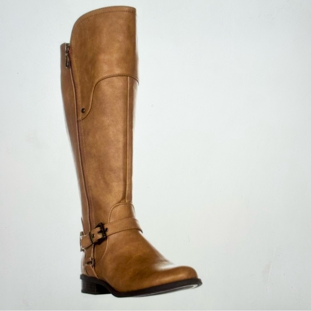 NWT Guess Harson Wide Calf Faux Leather Boots